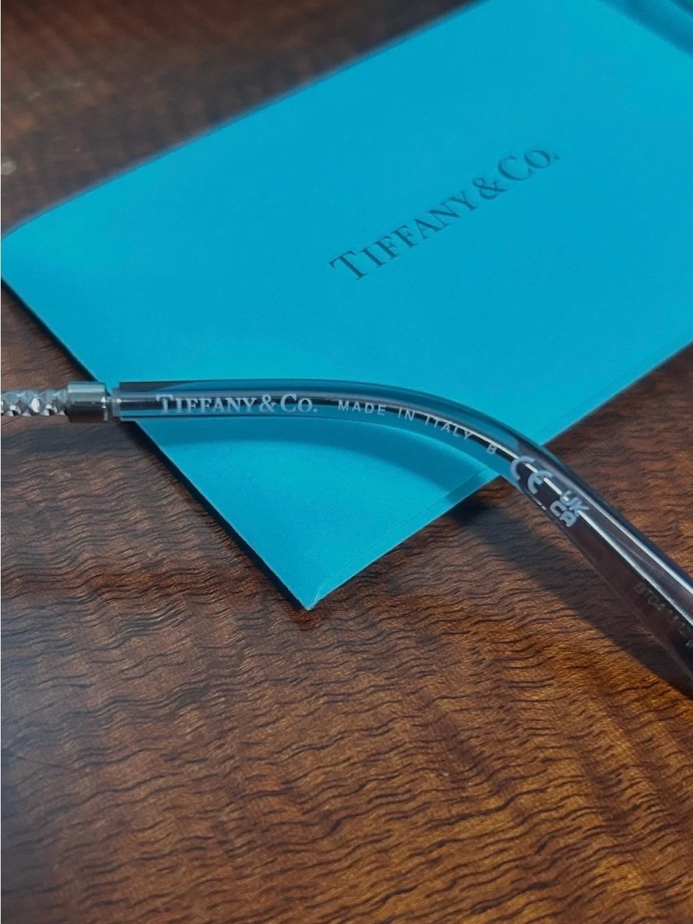 Tiffany & Co. Clear Glasses with Signature Tiffany Blue Accessories